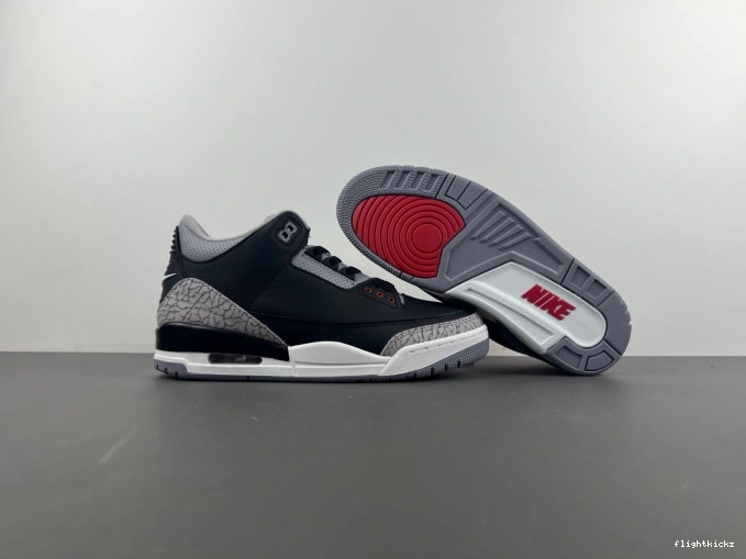 Jordan Air 3 DN3707-010 Black Cement 0716